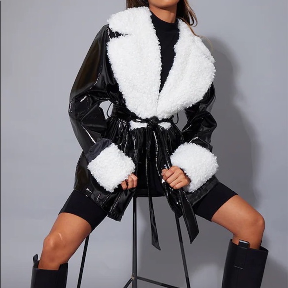Black and white coat